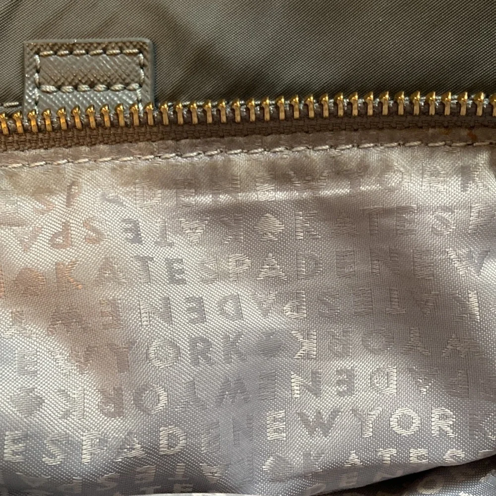 Kate Spade Grey Nylon Tote Bag with Handles